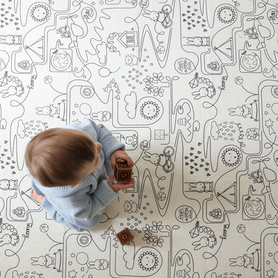 Baby playing on Miffy™ x Roo & You™ Play Mat Cover