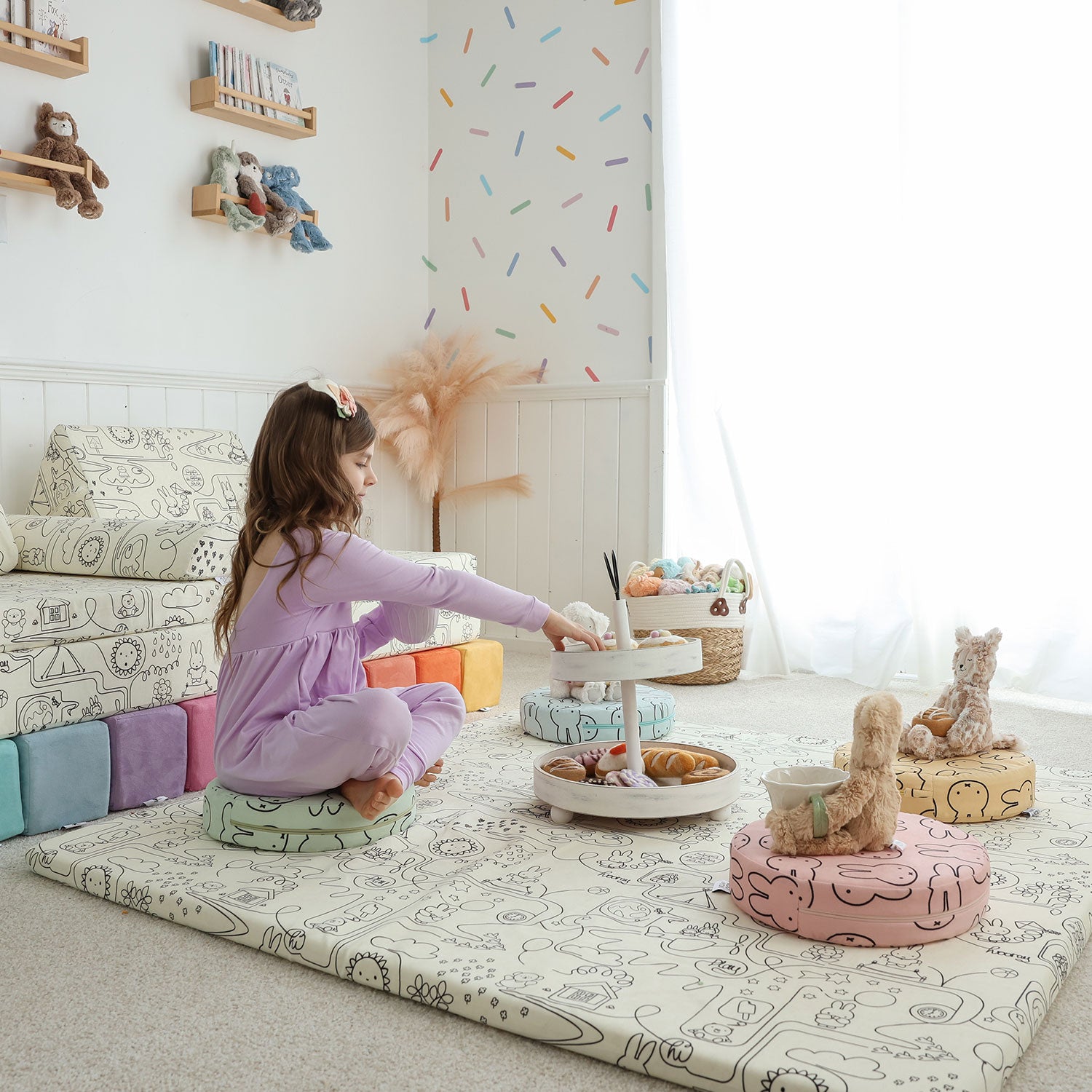 Child playing on Miffy™ x Roo & You™ Play Mat 