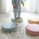 Child playing on colorful Miffy Stepping Stones with bunny print